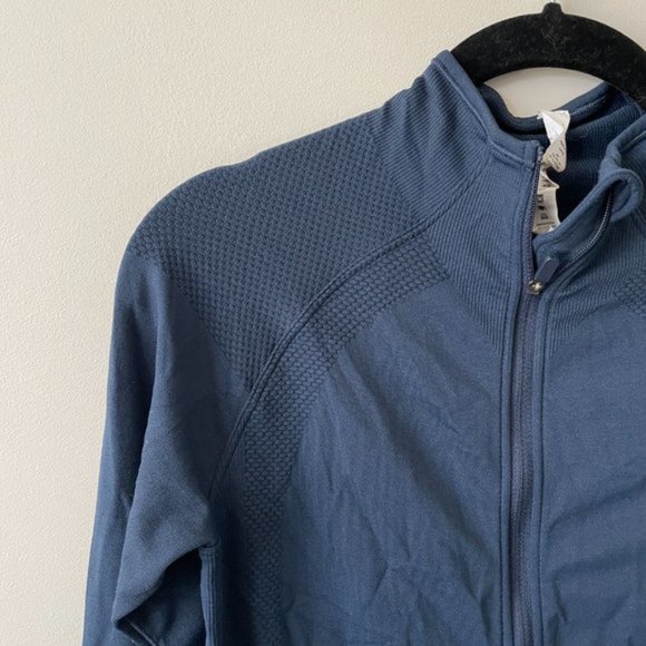 Lululemon For The Chill Of It Jacket True Navy Full Zip Activewear Running 6 - Picture 4 of 7